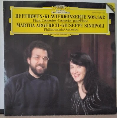 DG 415 682-1 GERMANY BEETHOVEN KLAVIERKONZERTE NOS. 1 & 2 ARGERICH SINOPOLI LP - Image 1 of 3