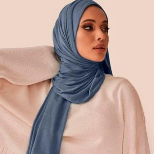 Fashion Modal Cotton Jersey Hijab Scarf Long Muslim Shawl Plain Soft Turban Tie - Picture 1 of 51