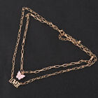 Link Chain Necklace For Women Choker Double Layer Letter Pendant Vintage