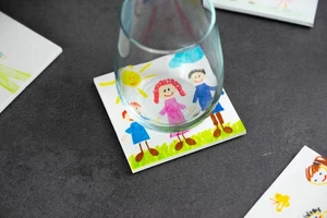 Personalised Own Drawing Foam Coaster Your Own Image Any Photo Coaster Foam Gift - Picture 1 of 7