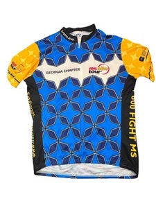 Voler MS Bike Tour Georgia Chapter Radtrikot durchgehender Reißverschluss Herren Large blau USA - Bild 1 von 11