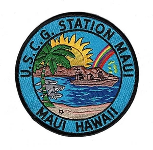 Parche Station Maui Hawaii beige 1999 W3476 USCG Guardia Costera - Imagen 1 de 1