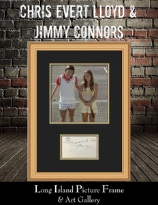 Tarjeta de hotel firmada por Chris Evert Lloyd & Jimmy Connors tenis foto enmarcada personalizada - Imagen 1 de 4