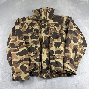 Vintage Columbia Mens Jacket Medium Brown Hunting Duck Camo GoreTex Made USA 80s - Picture 1 of 10