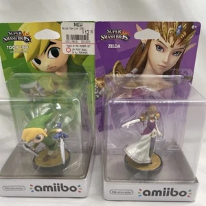 SSB Link y Zelda Amiibo Super Smash Bros Series Nintendo Nuevo Sellado de Fábrica - Imagen 1 de 9
