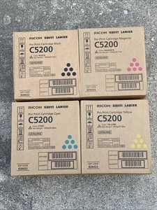 Genuine Ricoh Savin Lanier C5200 C5210 Toner Set 828422, 828423, 828424, 828425 - Afbeelding 1 van 1