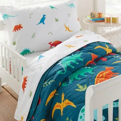 Cama para niños pequeños en una bolsa - Juego de cama de microfibra de 4 piezas con edredón, almohada... Foto 1 de 4