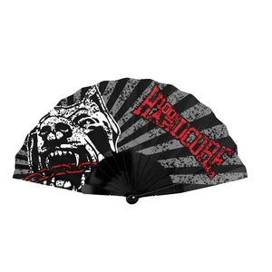 100% HARDCORE Fächer "Distorted Dog 1" | Black | Summer Events Festival Gabber - Picture 1 of 1