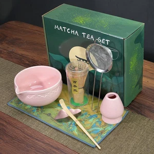 6 Pack Matcha Whisk Set, Japanese Tea Set Includes Matcha Bowl with Spout, Ba... - Picture 1 of 14
