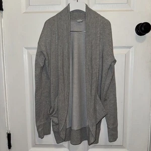 ATHLETA GIRL WRAP 'N ROLL SWEATSHIRT 2.0 Heather Gray Size XL14 - Picture 1 of 6