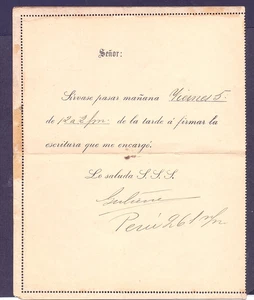 Argentina   P. Stationary  commercial private print "writing desk"  used 1889 - Picture 1 of 3