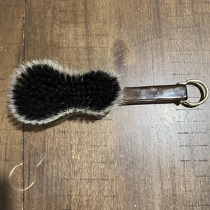 Spazzola abbigliamento legno scuro vintage manico lungo 1,5” setole morbide lunga 12” ottime condizioni rara! - Foto 1 di 7
