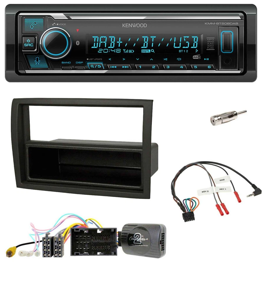 Kenwood Bluetooth Lenkrad DAB USB Autoradio für Citroen Jumper 2014-2021 schwarz - Bild 1 von 4