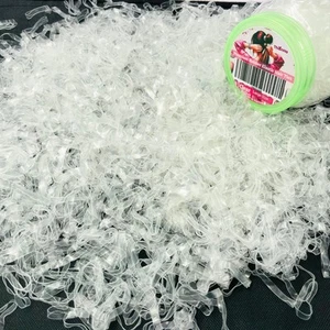 Clear Hair Elastics – No-Snag Rubber Bands for Ponytails, Braids & Toddler Ha... - Picture 1 of 6