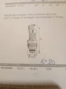 Valvola Tubeless Per Ruspe Pale Movimento Terra fondo Magazzino - Foto 1 di 1