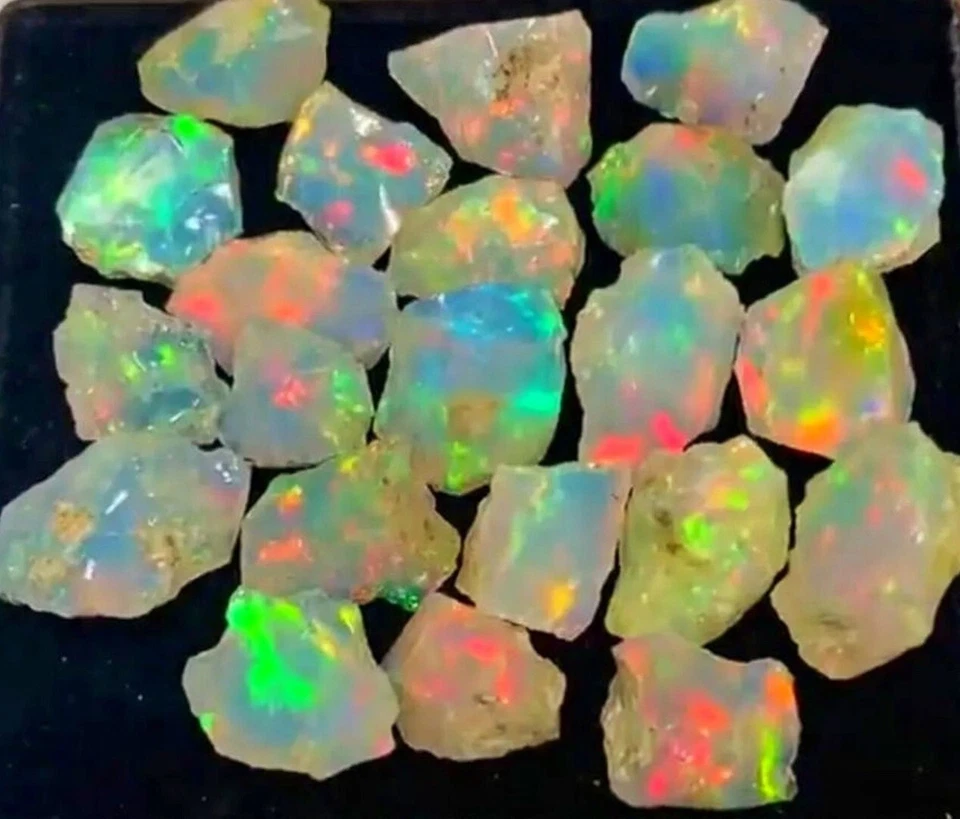 Cut Grade Opal Rough Lot AAA Grade 10 Pieces Large Size Ethiopian Welo Opal Raw - Image 1 of 1