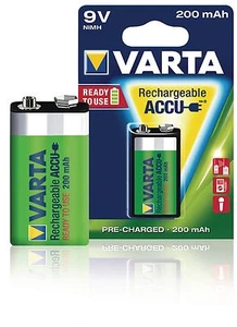 BATTERIA RICARICABILE DA 9 V NiMH Varta Ready2Use 6LR61 200 mAh TENS. NOM. 8,4V - Foto 1 di 1