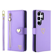 For Samsung Galaxy S24 S23 S22 Ultra S21+ S20 Magnetic Leather Card Wallet Case 