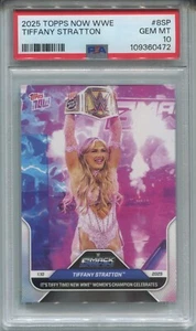 2025 Tiffany Stratton Topps Now WWE VARIATION SHORT PRINT SP #8SP PSA 10 GEM MT - Picture 1 of 2
