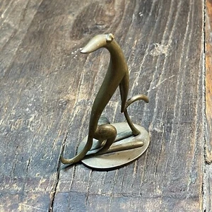 WHW Hagenauer Art Deco Bronze Greyhound Sitting Dog Miniature - Picture 1 of 11