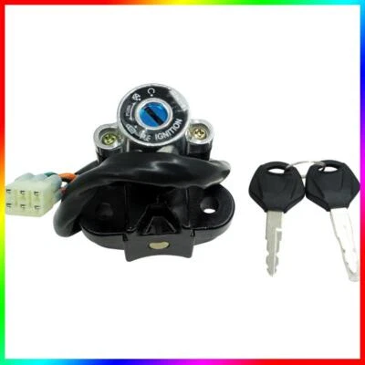 Aluminium Alloy Set Motorcycle Modified Ignition Key Lock w/ Two Keys Universal - Image 1 of 4