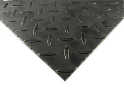 HLS-TACTICAL 4-5mm Stahl Tränenblech Riffelblech Stahl Blech Schachtabdeckung Größe wählbar