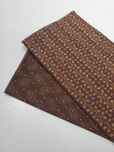 Jo Morton Fabric Andover Pink Brown Reproduction Florals Quilt FAT QUARTER 2 PCS - Picture 1 of 1
