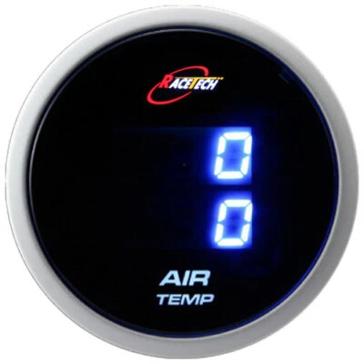 52mm 2-1/16" Digital Dual Air Temperature Gauge °F Inside & Out Blue LED - Image 1 of 4