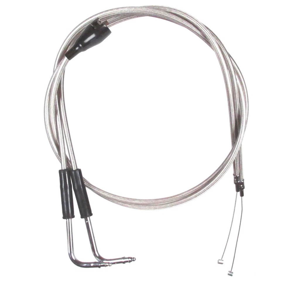 Juego de cables de acelerador trenzados de acero inoxidable Harley Road Glide Cruise 1998-2001 Foto 1 de 1
