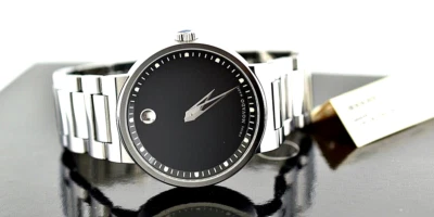 Reloj Hombre Movado DURA TUNGSTENO Museo Esfera Negra Ref 0606433 Caja Suiza/Papeles Foto 1 de 4