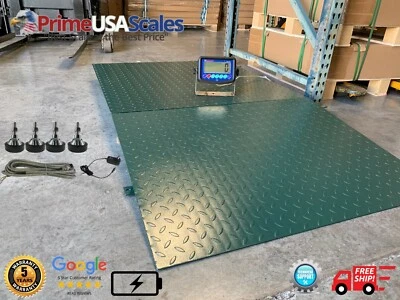 24"x24" (2'x2') Heavy Duty Etek Floor Scale 3,000 lb x 0.1 lb with Ramp - Image 1 of 4