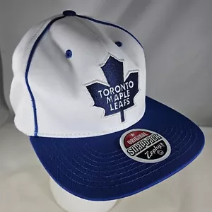 Toronto Maple Leafs Hat NHL Hockey White Blue Zephyr Snapback Sports Cap - Picture 1 of 9