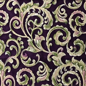 Vintage Floral Vine Chenille Jacquard, 54" Wide, Upholstery Craft - Sold by Yard - Picture 1 of 8