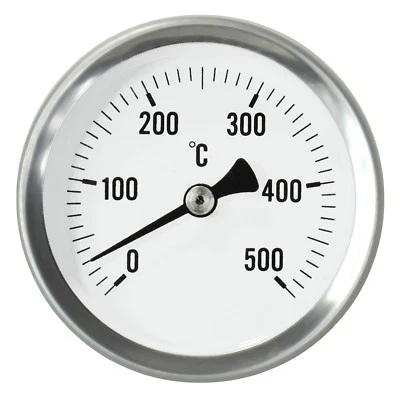 ESCO Termómetro de horno para montaje de puerta barbacoa chimenea gas de escape termómetro de horno 500C