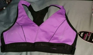Shock Absorber Plunge Sports Bra Women's Size 36B - Purple - Picture 1 of 2