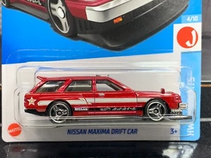 HOT WHEELS Nissan Maxima Drift Car - Rojo HW J-Importaciones 4/10 - Tarjeta Larga 2023 #47 - Imagen 1 de 7