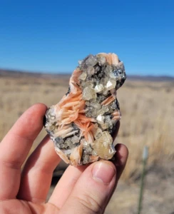 Pink Barite with UV Reactive Gem-Like Cerrusite Crystals and Lustrous Galena - Picture 1 of 10