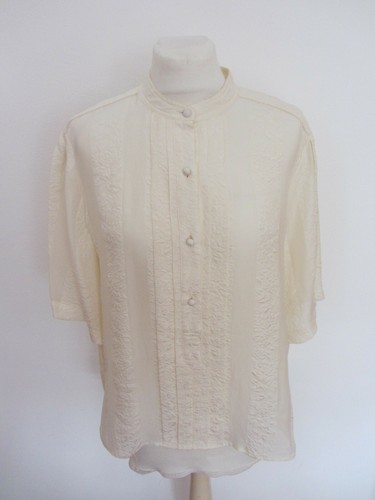 elegante camicetta di Tory Burch taglia 6 (taglia tedesca 38 40) beige 100% seta