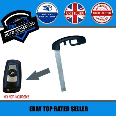 NEW REPLACEMENT KEY BLADE FOR REMOTE SMART KEY FOB BMW 1 2 3 4 5 F SERIES X5 ETC - Image 1 of 4