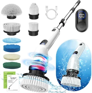 Electric Spin Scrubber, Full-Body IPX7 Waterproof Bathroom Scrubbe with Power LC - Picture 1 of 6