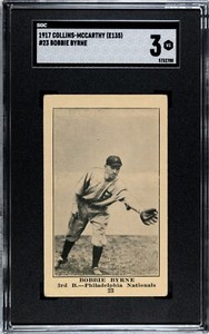 1917 Collins-McCarthy (E135) #23 Bobbie Byrne SGC 3 VG Philadelphia Phillies
