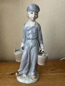 Lladro Dutch Boy With Pails Figurine Not Perfect - Picture 1 of 4