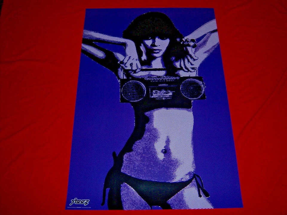 hipster BIKINI BOOMBOX poster by STEEZ - hip hop street POP ART urban - NEW - Image 1 of 1