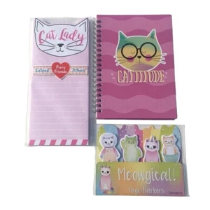 Gato Dama Notas Página Marcadores Pegatinas Idea de Regalo Regreso a la Escuela Oficina Diversión - Imagen 1 de 3