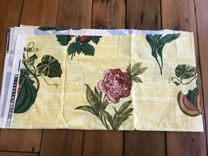 Vitnage 1990 Payne La Manoir French Country Yellow Floral Fruit Fabric 1.5 yds - Picture 1 of 5