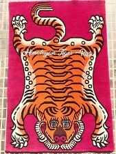 Hand knotted Tibetan Tiger small rug