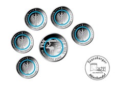 5 x 5 Euro Deutschland Subpolare Zone 2020  A/D/F/G/J Ganzer Satz Klimazonen 