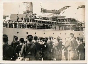 MAROC c. 1930 - Cuirassé DUQUESNE Cérémonie Hydravion - MAR 131 - Picture 1 of 2
