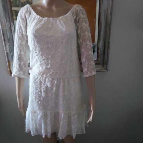 OFF WHITE Mini Abito Off White in Pizzo Sm