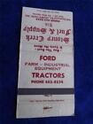 FORD TRACTORS MATCHBOOK STONEY CREEK FUEL SUPPLY FARM INDUSTRIAL EQUIPMENT ONT